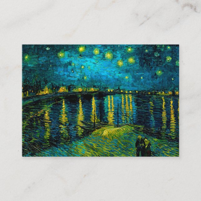 Cartão De Informações Van Gogh Starry Night Over the Rhône (Frente)