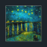 Cartão De Informações Van Gogh Starry Night Over the Rhône<br><div class="desc">Cartões de receptáculo com a pintura a óleo de Vincent van Gogh,  "Starry Night Over the Rhône" (1888). As estrelas amarelas brilhantes decoram o céu azul noturno como um casal rolando ao longo de um riverbank em Arles. Um presente perfeito para fãs de Impressionismo Poste e arte holandesa.</div>