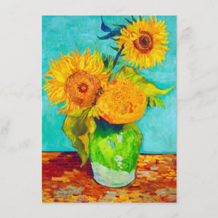 Cartão De Informações Van Gogh Sunflower