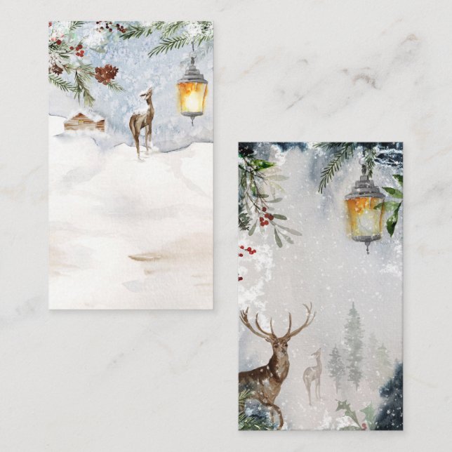 Cartão De Informações Vazio de visualização verde (Frente/Verso)