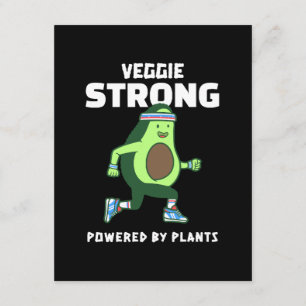 Cartão De Informações Veggie Strong, Alimentado por plantas
