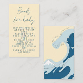 Cartão De Informações Vejo Você Em Breve Onda do Oceano Azul Menino Baby