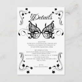 Cartão De Informações Venetia Carnivale Masque Ornamentado Vitoriano Flo