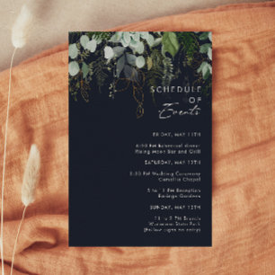 Cartão De Informações Verde e Folha de Ouro   Agenda de Eventos da Marin