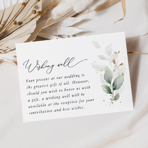 Cartão De Informações Verde, Eucalyptus Sai, Casamento Desejando Bem