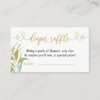 Verde Verde e Dourada Fralda Elegante Raffle