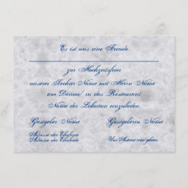 Cartão De Informações Vermählung Einladung zur Hochzeit Bekanntgabe