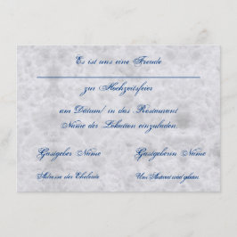 Cartão De Informações Vermählung Einladung zur Hochzeit Bekanntgabe