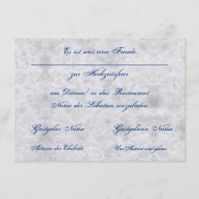 Cartão De Informações Vermählung Einladung zur Hochzeit Bekanntgabe (Frente)