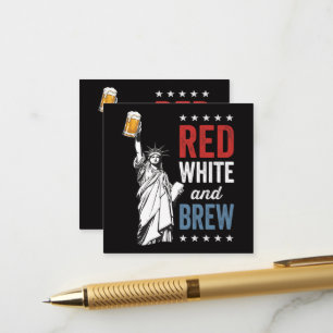 Cartão De Informações Vermelho Branco e Cerveja 250º Aniversário