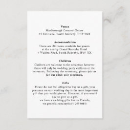 Cartão De Informações Verruga de Monogramas Botânicos Florais Elegantes