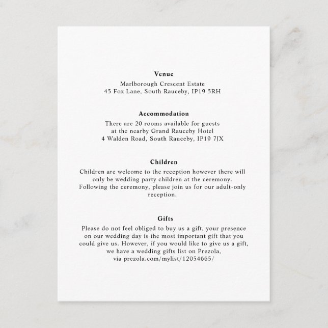 Cartão De Informações Verruga de Monogramas Botânicos Florais Elegantes  (Frente)