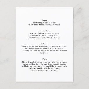 Cartão De Informações Verruga de Monogramas Botânicos Florais Elegantes