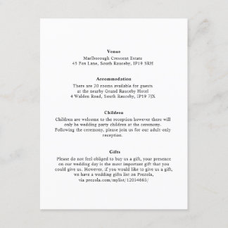 Cartão De Informações Verruga de Monogramas Botânicos Florais Elegantes 