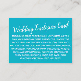 Cartão De Informações Versátil Personalizado Simples DIY Casamento Scuba