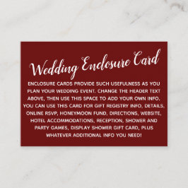 Cartão De Informações Versátil Personalizado Simples DIY Casamento Verme