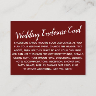Cartão De Informações Versatile Personalizado Simples Faça Casamento Ve