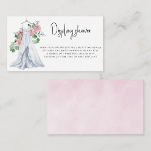 Cartão De Informações Vestido de noiva com flores - Exibir Chuva