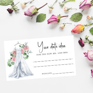 Cartão De Informações Vestido de noiva - Ideias para noite de data chuve