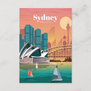 Cartão De Informações Viagem Art Viagem para Sydney Austrália