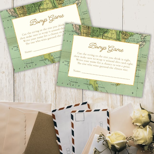 Cartão De Informações Viagem Chá de fraldas adivinha o jogo (Criador carregado)