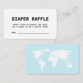 Cartão De Informações Viagem Embarcando Passagem Bebê Fralda Azul Raffle