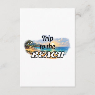 Cartão De Informações Viagem para a Praia Projeto de Fuga do Pôr do Sol