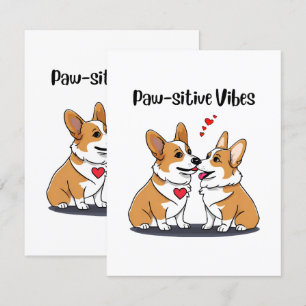 Cartão De Informações Vibes Corgis Apaixonados