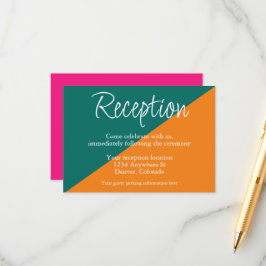 Cartão De Informações Vibrant Sunrise Mix & Match Wedding Reception