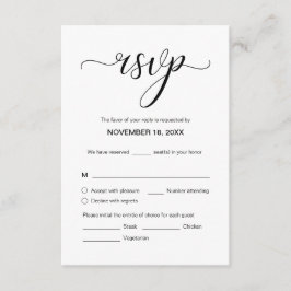 Cartão De Informações Vice-presidente do casamento Elegante moderno, res