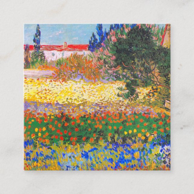 Cartão De Informações Vincent Van Gogh Flor Garden (Frente)