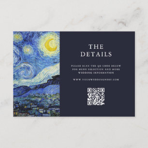 Cartão De Informações Vincent Van Gogh Starry Night Weding
