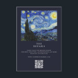 Cartão De Informações Vincent Van Gogh Starry Night Weding<br><div class="desc">Crie seus cartões personalizados de cerimônias de casamento com Vincent Van Gogh Starry Night Painting</div>