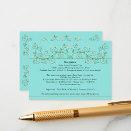 Cartão De Informações Vine Heart Trellis no Blue Enclosure Card