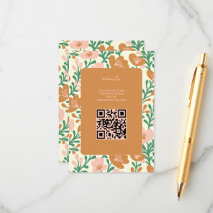 Cartão De Informações Vinhas De Flor Selvagem, Cor de Rosa, Pecado