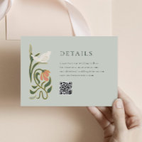 Vintage Art Deco Details Enclosure Card com QR