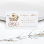 Cartão De Informações Vintage Baby Carruagem Fralda Raffle<br><div class="desc">Placa de receptáculo de Chá de fraldas de Fralda de Carruagem de bebê Vintage. Clique no botão personalizar para personalizar este design com seus detalhes.</div>