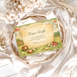 Cartão De Informações Vintage Baseball Storybook Diapper Raffle