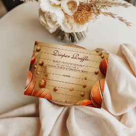 Cartão De Informações Vintage Basketball Sports Diapper Raffle