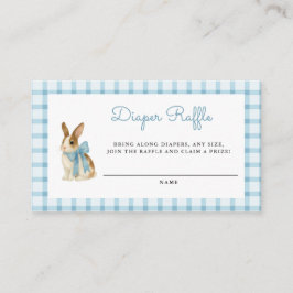 Cartão De Informações Vintage Bunny Boy Baby Shower Diaper Raffle