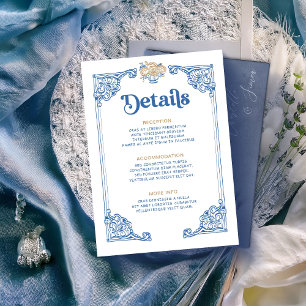 Cartão De Informações Vintage Chinoiserie Antique Frame Weddomg