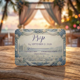 Cartão De Informações Vintage Classical Romantic Floral RSVP Cards