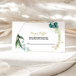 Cartão De Informações Vintage Dourada e Green Eucalyptus Fralda Raffle<br><div class="desc">Esta vintage fralda de ouro e eucalipto verde é perfeita para um simples chá de fraldas. O design apresenta cor d'água verde,  dourada,  folhas azuis e flores pintadas manualmente,  bem como flores arrumadas em buquês e quadros geométricos elegantes.</div>