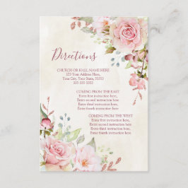 Cartão De Informações Vintage Floral Spring Wedding Direction Insert