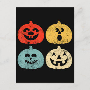 Cartão De Informações Vintage Halloween Pumpkin Funny Retro Gift