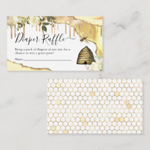 Cartão De Informações Vintage Honey Bee Fralda Raffle