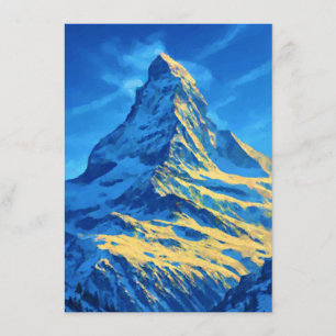 Cartão De Informações Vintage Matterhorn