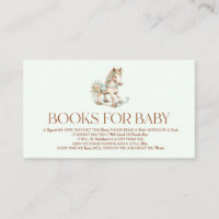 Vintage Rocking Horse Chá de fraldas Livros Para B