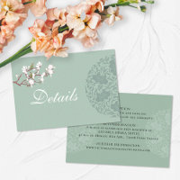 Vintage Sage Green Chinoiserie Detalhes do Casamen