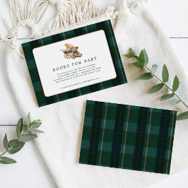 Cartão De Informações Vintage Teddy Bear Plaid Polo | Books for Baby